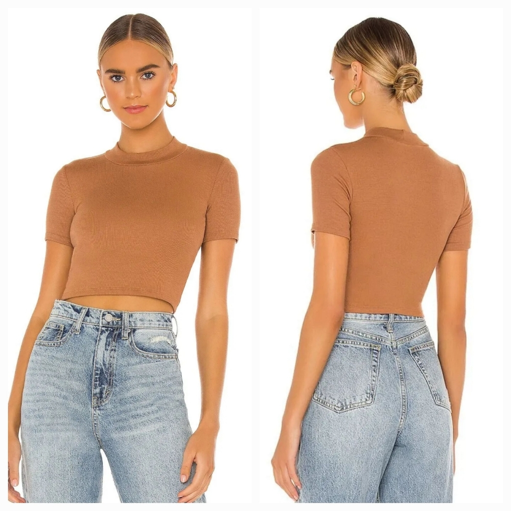 ALIX NYC RIBBED CROPPED TOP, SIZE
